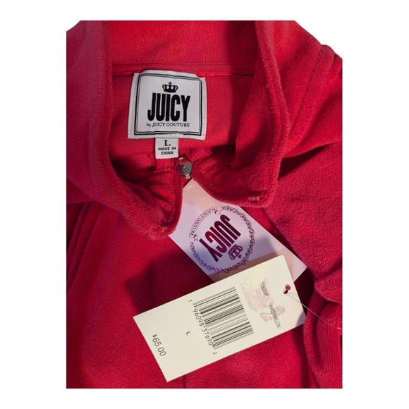 Women's JUICY COUTURE Watermelon Full Zip Jacket Size L NWT $65.00 - Picture 2 of 7